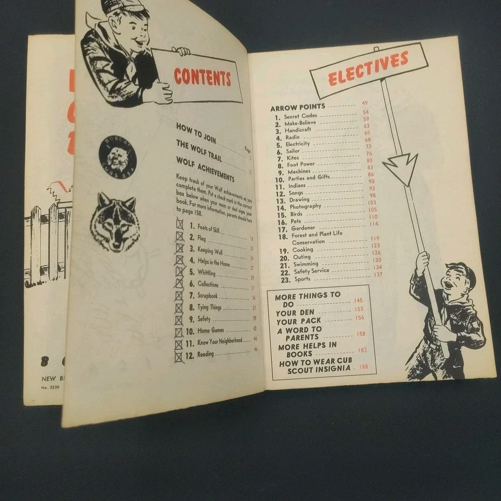 1954 Wolf Cub Scout Handbook Book Paperback VTG Educational‎ B10.1GA3405